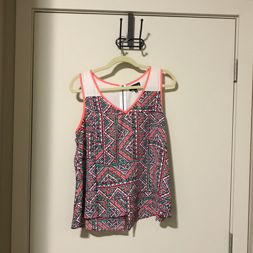 My Michelle zipper back tank blouse